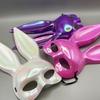 Glossy Electroplated Bunny Mask for Christmas and Halloween Parties