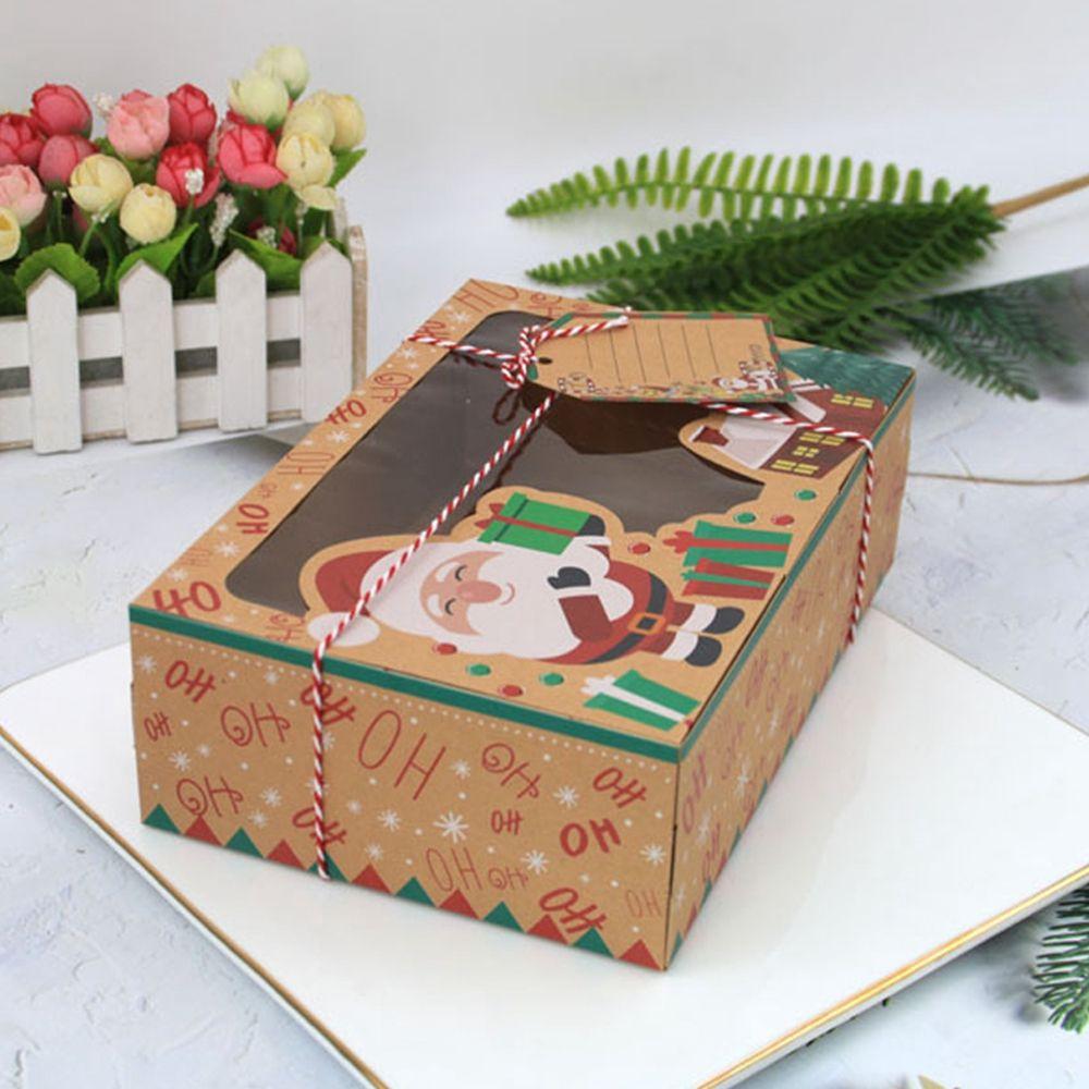 Window Dessert Cake Tool Treat Boxes Cookie Food Packing Bakery Boxes Christmas Gift Boxes Gift Bag