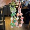Charming Flower Bow Beaded Keychain & Heart Phone Charm