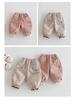 Girls' Fleece-Lined Korean Style Embroidered Joggers – Winter 2025 Children's Thick Sweatpants