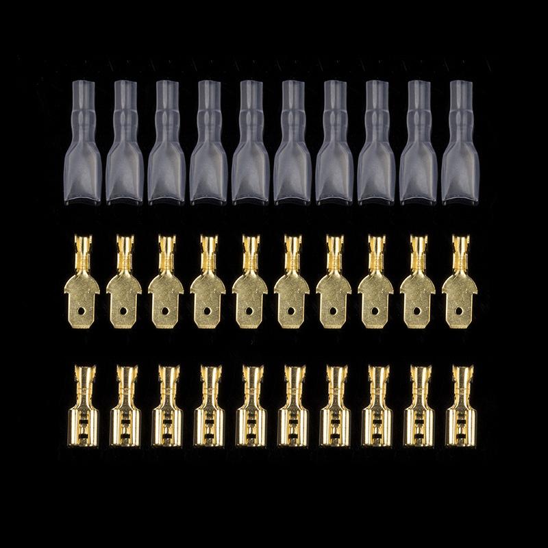 Cold Pressed Reed Terminals 2.8/4.8/6.3mm Insulated Male And Female Spade Crimp Terminals Wire And Cable Connector Combo Kit