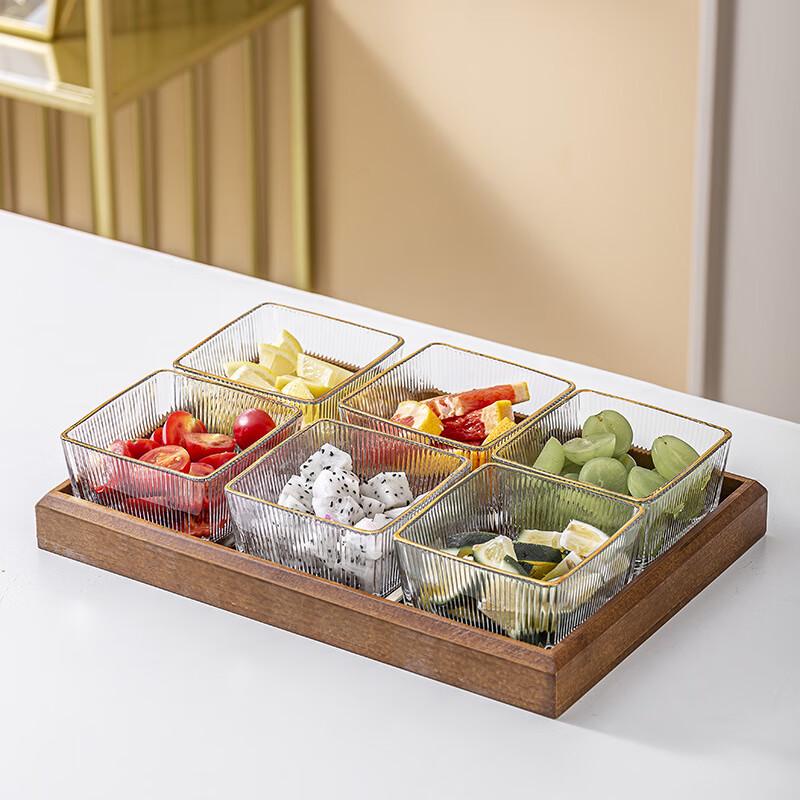Sikezhuo Light Luxury Divided Glass Serving Platter
