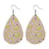 Summer Fashion Lightweight Faux Leather Earrings for Women Fruit Leaf Beach Teardrop Drop Dangle Earrings Jewelry Gift Wholesale