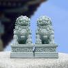 Chinese small stone lion ornaments miniature scene attracting wealth national style ornaments green sandstone desktop ornaments