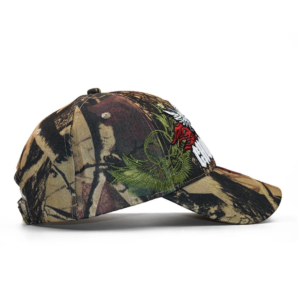 Popular Camouflage 3D Embroidered Skull Personalized Unisex Adjustable 100% Cotton Baseball Cap