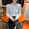 Modisches Damen-Chiffon-Streifenhemd Damen Herbst 2025 Neu Langarm-Oberteile Modischer und Vielseitiger Knopfleisten-Strickjacke