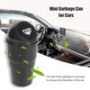 Round Car Trash Can with Lid, Car Garbage Box Car Door Trash Can Fashionable and Creative Water Cup Holder, Storage Bucket Amagi