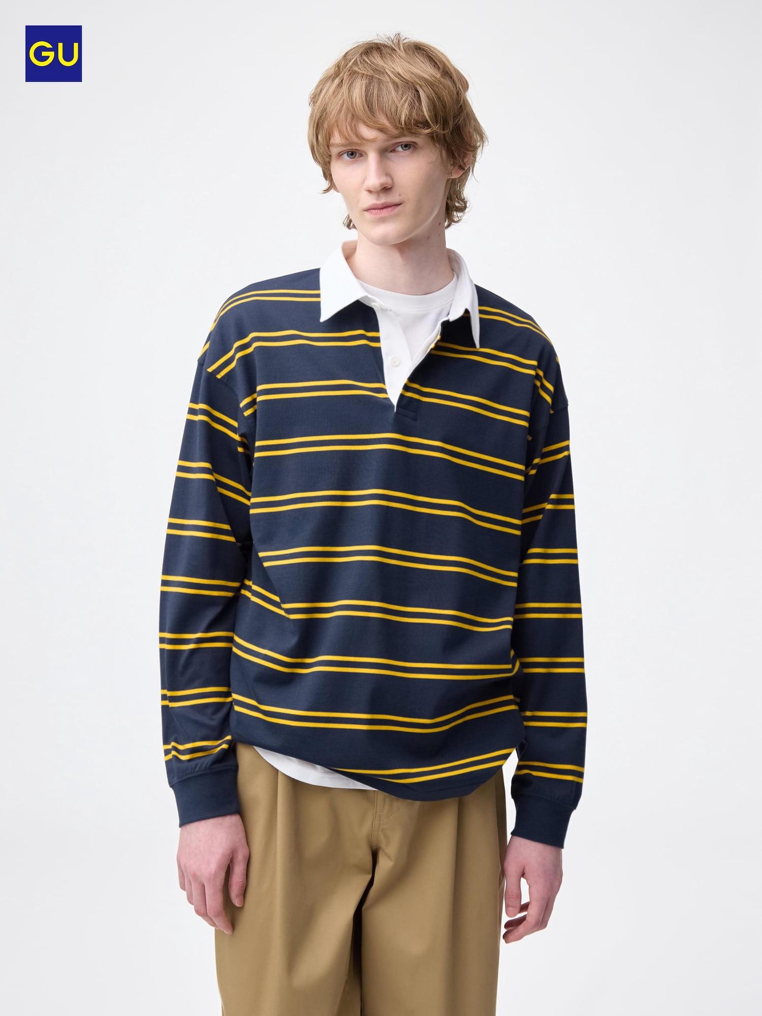 

Uniqlo Gu Lugger Shirt Stripe 69 NAVY/UNISEX L