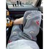 American retro puppy embroidered denim shorts men's summer loose straight versatile trendy cropped pants