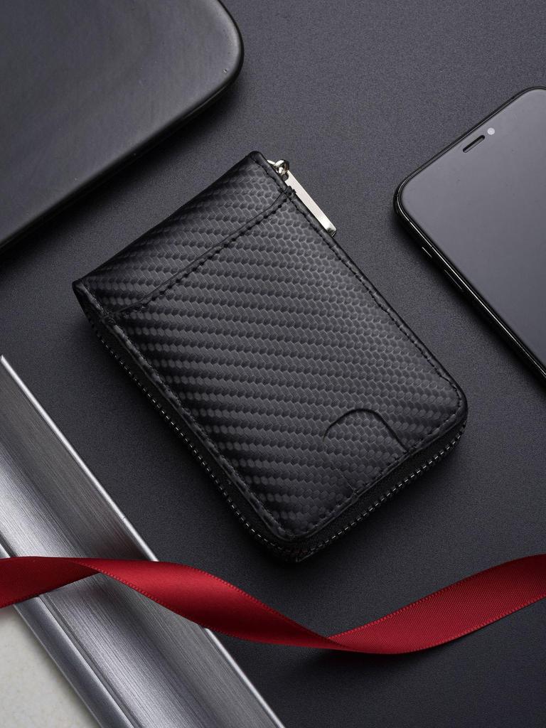 RFID Anti-Theft Card Holder, Anti-Demagnetization, Korean Style, Men's & Women's Zipper Accordion Credit Card and Driver's License Holder