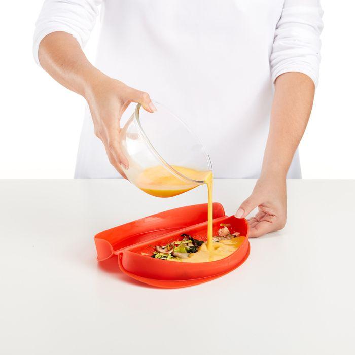 Cuit-omelette - lekue - silicone - compatible micro-ondes - résistant de -60°c à 220°c - 250 ml