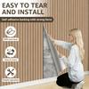 Wood Slat Wallpaper PVC Self Adhesive Wood Wallpaper 118x15.7in Artificial Wood Slat Panel Self Adhesive Soundproof 3D Wallpaper