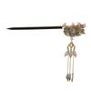 1Pc Glass Fish Hairpin Fresh Sandalwood Hairpin Ancient Headwear Petal Hairpin New Chinese Style Petal Tassel Hairpin
