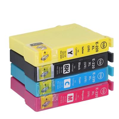 4 Cartuchos de Tinta Compatibles Recargables de Repuesto 4 Colores BK C M Y para Impresora WorkForce WF 2630 2650 2660 2750 2760