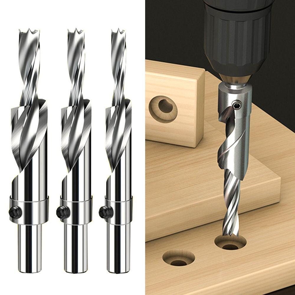 3mm-8mm Countersunk Head Salad Drill Flat Bottom Drill Bit High Speed Steel Woodworking Drill Bit Hole Cutter Punch Tools