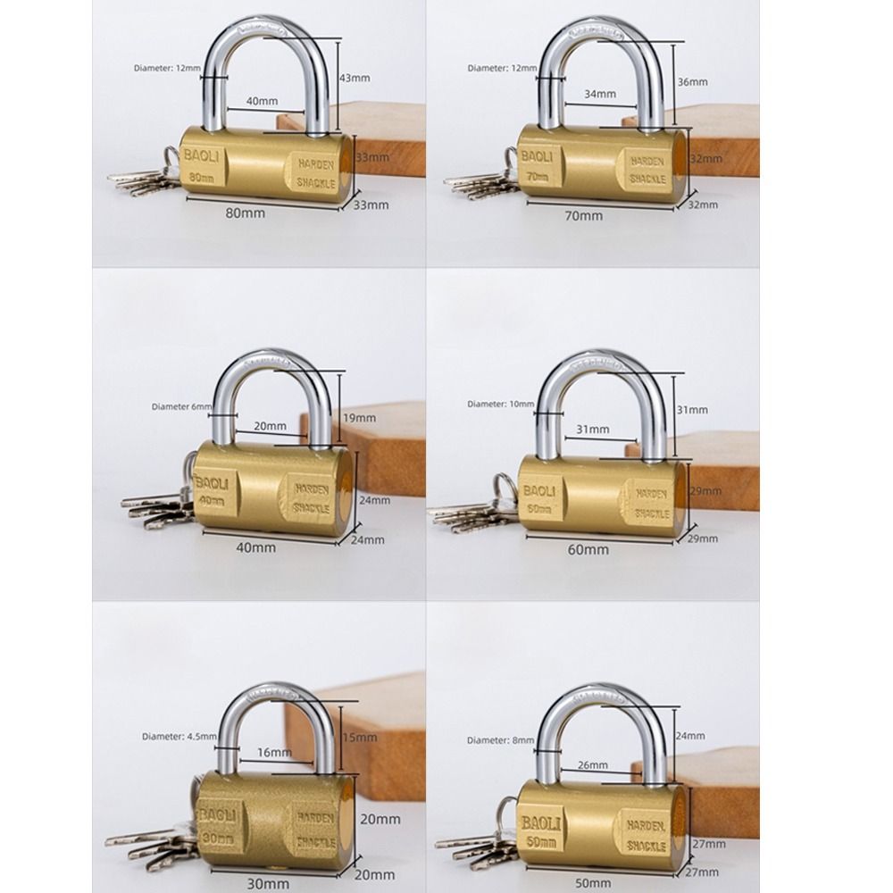 Waterproof Heavy Duty Padlock Rust Proof Anti-theft Padlock Outdoor Gym Dormitory Cabinet Door