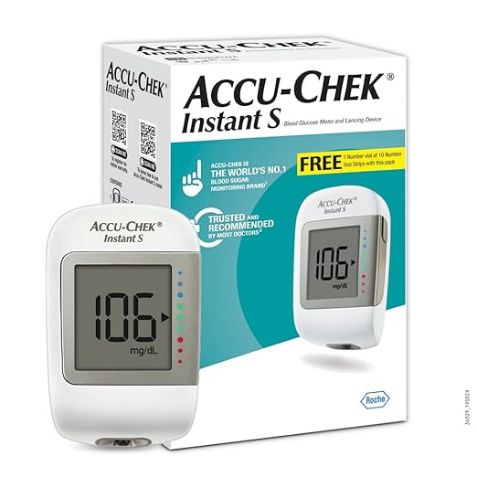 Набор для измерения уровня глюкозы в крови Accu-Chek Instant S — 10 полосок и 10 ланцетов
