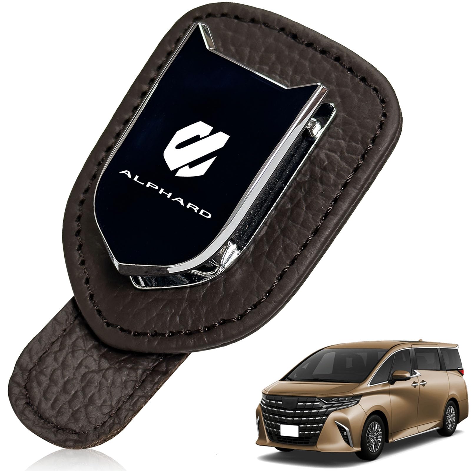 

HUDIY Держатель для солнцезащитных очков для автомобиля для нового Alphard серии 40 2023 Держатель для солнцезащитных очков Держатель для очков Специально разработан для хранения в автомобиле Легко установить (Июнь -