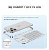Apple 15 Pro Max Metal Honeycomb Anti-Scratch Heat Dissipation Phone Case with Spring Buckle Design for Cross-Border Use