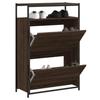 VidaXL Shoe Cabinet Brown Oak 75x34x112 Cm Engineered Wood 840038
