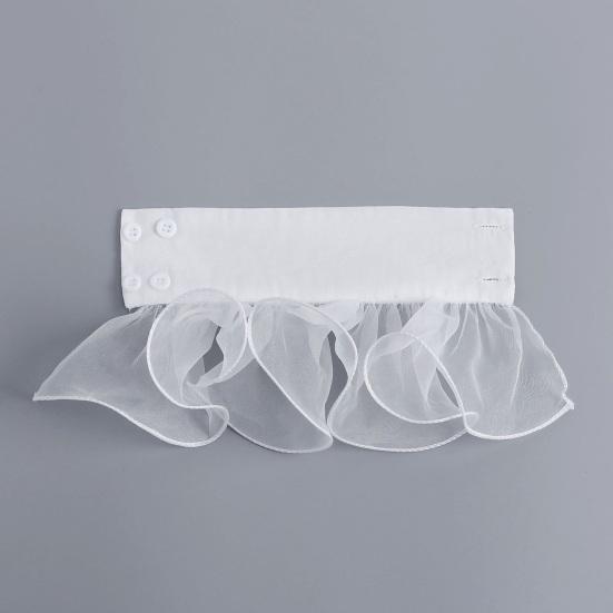 Formal Dress Sleeve Trims Detachable Ruffled Cuffs for Women, Elastic Layered Tulle Fake Cuffs, Decorative Fashionable Arm Extensions Wrist