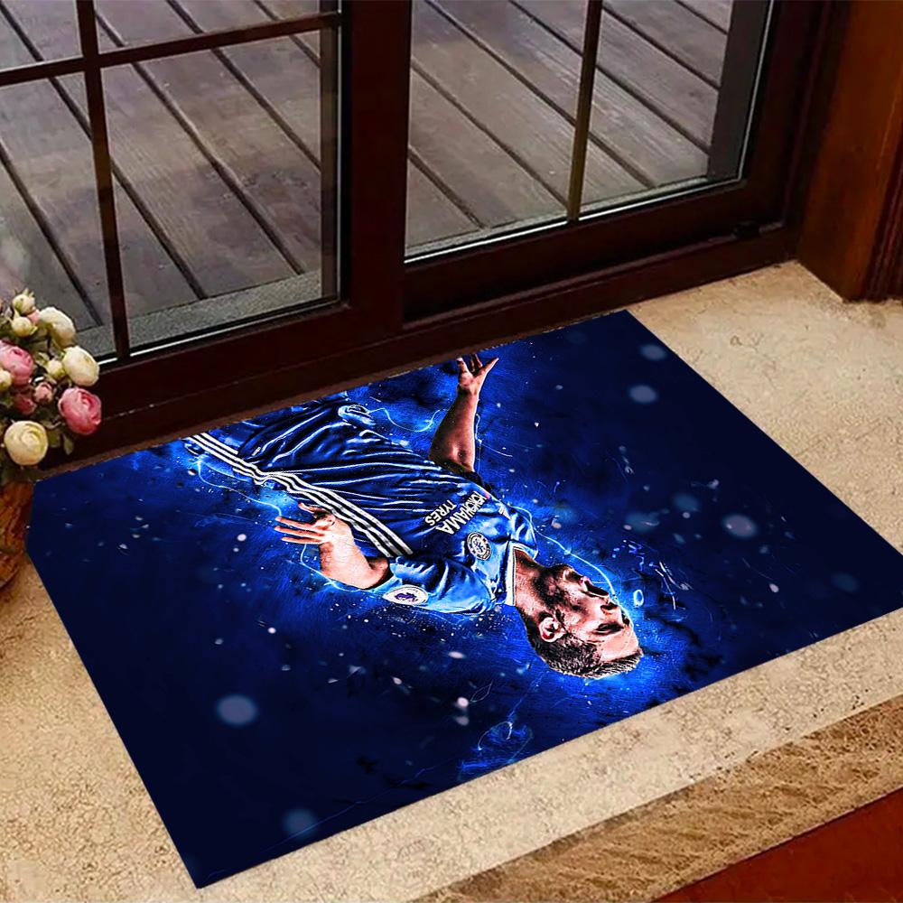 Blue Energy Soccer Player Area Rug Design for Outdoor Bedrooms Decorate room Dining Room Antislip Carpet Anime Office Decor Spiritual Gift