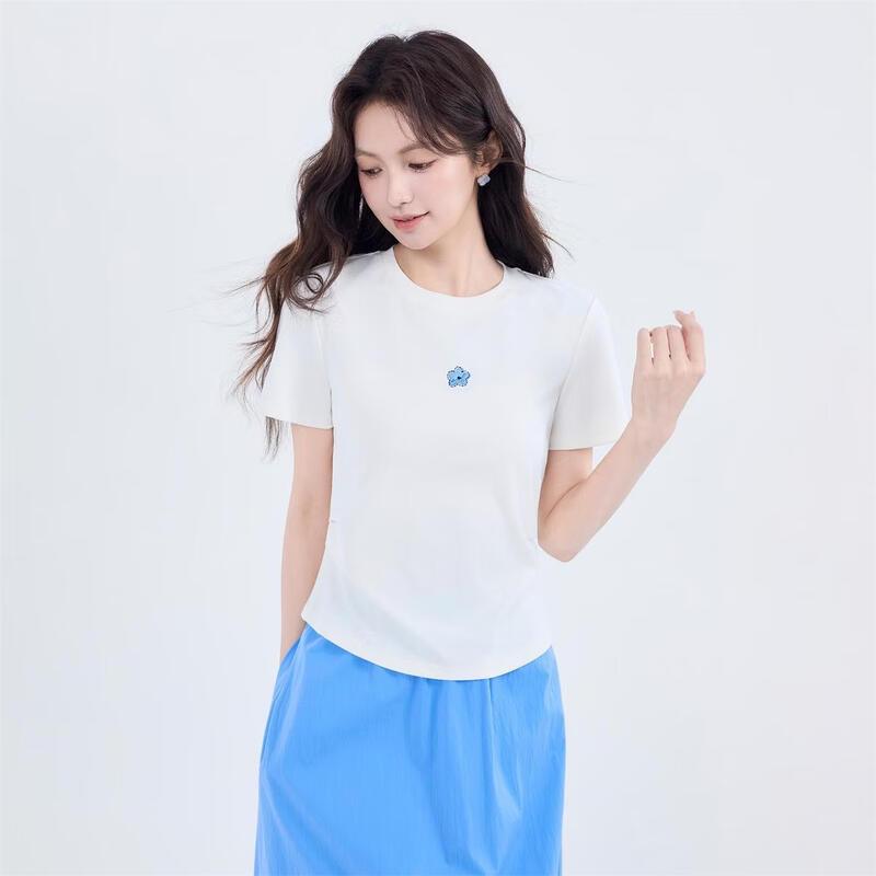 

INMAN Women s Ruched Waist Slimming Short Sleeve T-Shirt