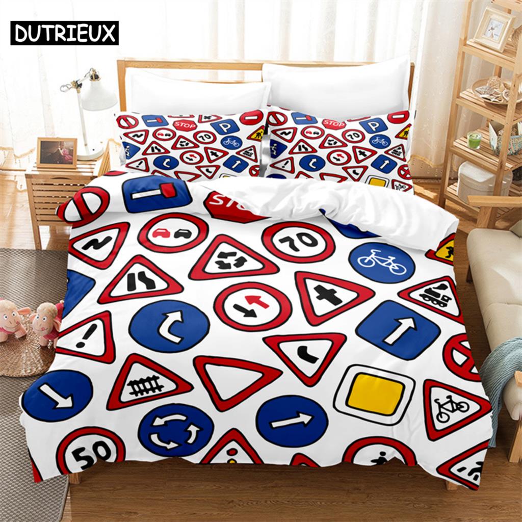 

Comforter 3D Digital Printing Fashion Design Cartoon Car Bedding Set Queen Size Comforter (quilt)-EU Single(135*200cm)3pcs