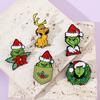 Christmas Brooch Cartoon Figure Shape Anti-slip Polished New Year Party Coat Collar Bag Scarf Hat Decoration Clothes Pin Clothing Jewelry