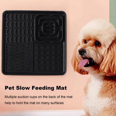 Cat Lick Mat Dogs Fun Slow Feeder with Suction Cups Non-Slip Dog Enrichment Treat Mat for Dogs Cats Boredom Relief Mental Stimulation