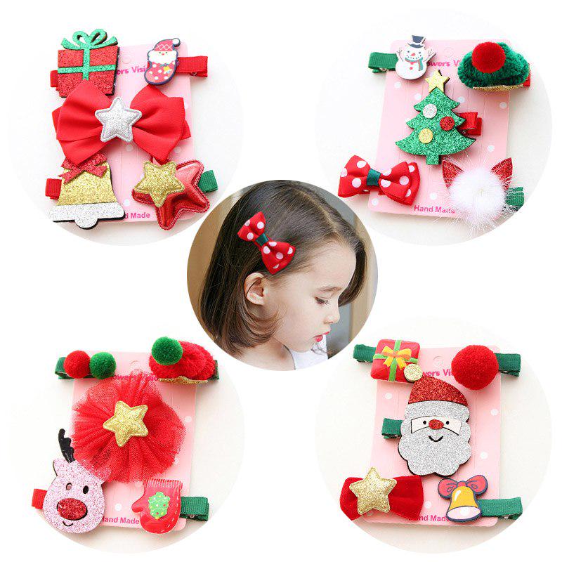 

5шт / комплект Детская девочка Заколки для волос Дети Банты Корона Шпилька Рождественские барретты Аксессуары для волос