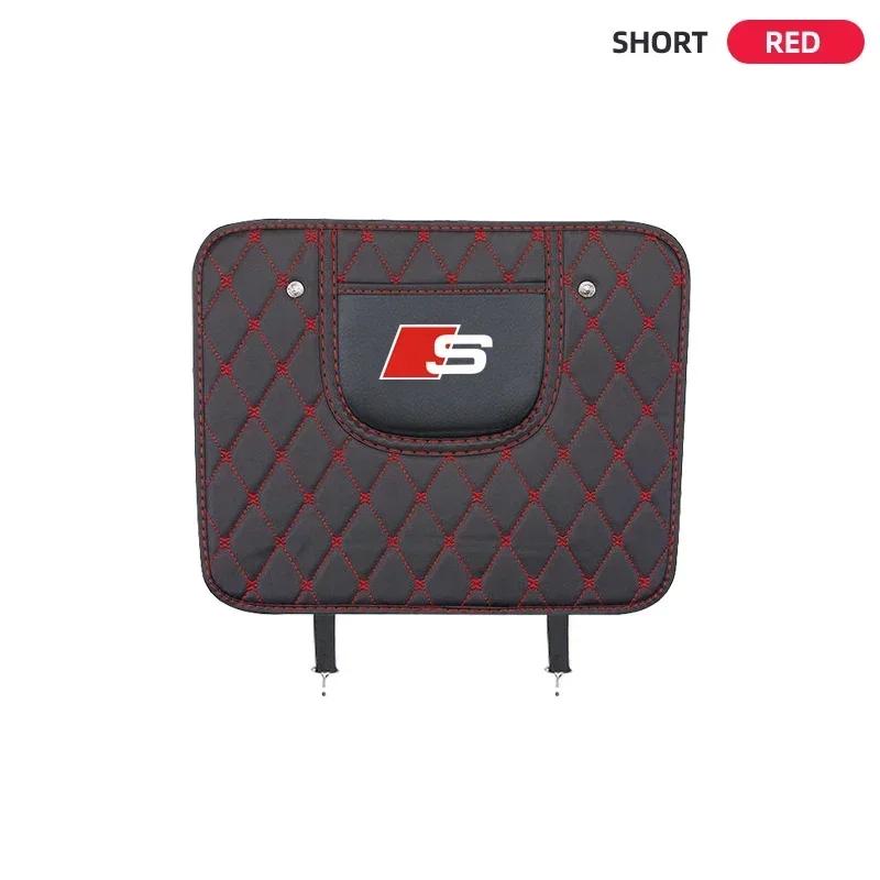 1Pcs Car Anti-Kick Pad Seat Back Protector Cover For  OL Quattro Sline A3 A4 A6 A5 Q5 A1 Q7 Q3 Q2 Q8 A7 A8 TT S1 SQ5 RSQ3 RSQ8 9Os26