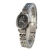 Women's Minimalist Quartz Watch with Elliptical Dial and Digital Markers, Steel Band, Small Wristwatch