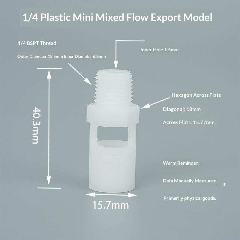 3Pcs 1/8",1/4" Plastic Venturi Mini Nozzle, 46550 Mini Eductor, Tank Mixing Mini Eductor,Venturi Spray Nozzle