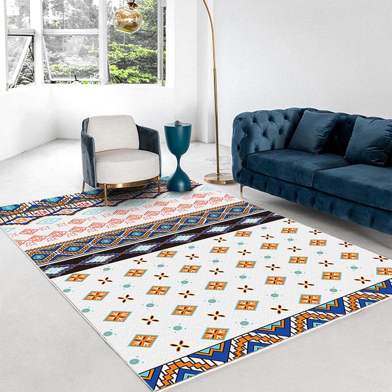 Moroccan Washable Rugs for Living Room Bedroom Large Area Non-slip Floor Mat Thickened Home Decor Carpet