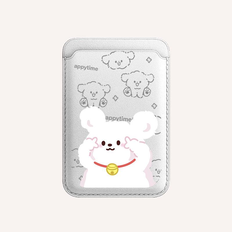 Cute Couple Photo Dog Cartoon Pattern Y2K Card Holder Magnetic For iPhone 17 For Samsung Galaxy S26 FE For MagSafe Wallet Cover