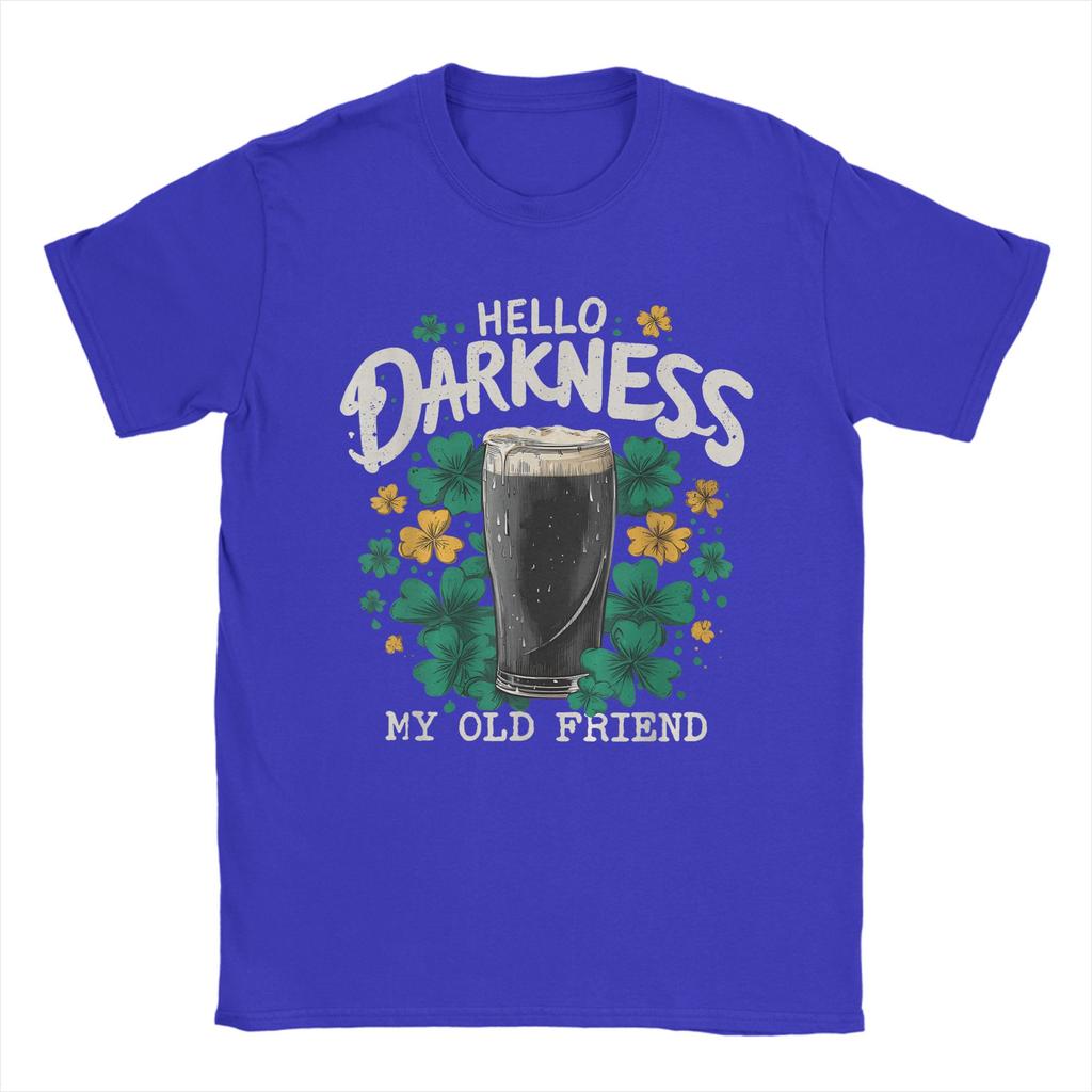 Streetwear TShirt Summer Hello Darkness My Old Friend Irish Beer St Hipster T Shirts Cotton Tshirt Short Sleeve Top Tees