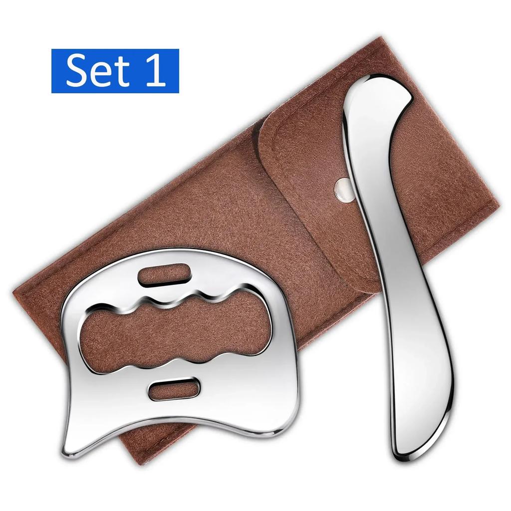 Stainless Steel Massage Scraper Tool Derma Edge Massage ToolsGua Sha Scraping Tool for Physical Therapy Muscle Scraper Tools