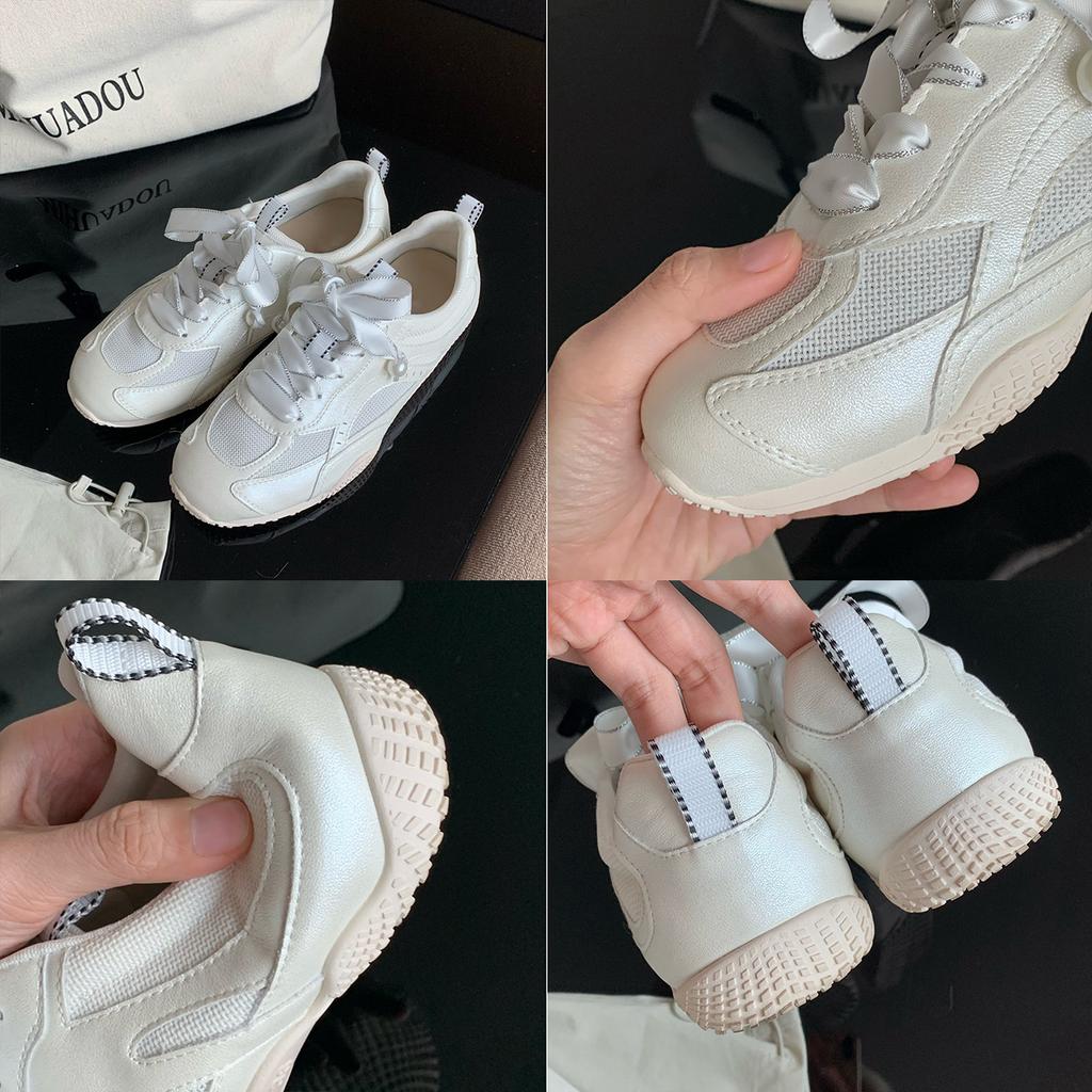 Sheepskin version~ leather flat-bottomed mesh breathable and lightweight versatile ballet sports and leisure shoes women's training shoes Forres