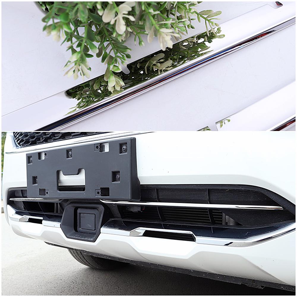 För Haval F7 F7X 2018-2024 Rostfritt Stål Främre Undergaller Ram Trim Kromad Styling Grillar Kromad Dekal