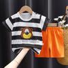 2025 Kids' Short Sleeve Summer Pajama Set - Boys and Girls Baby T-shirt and Shorts