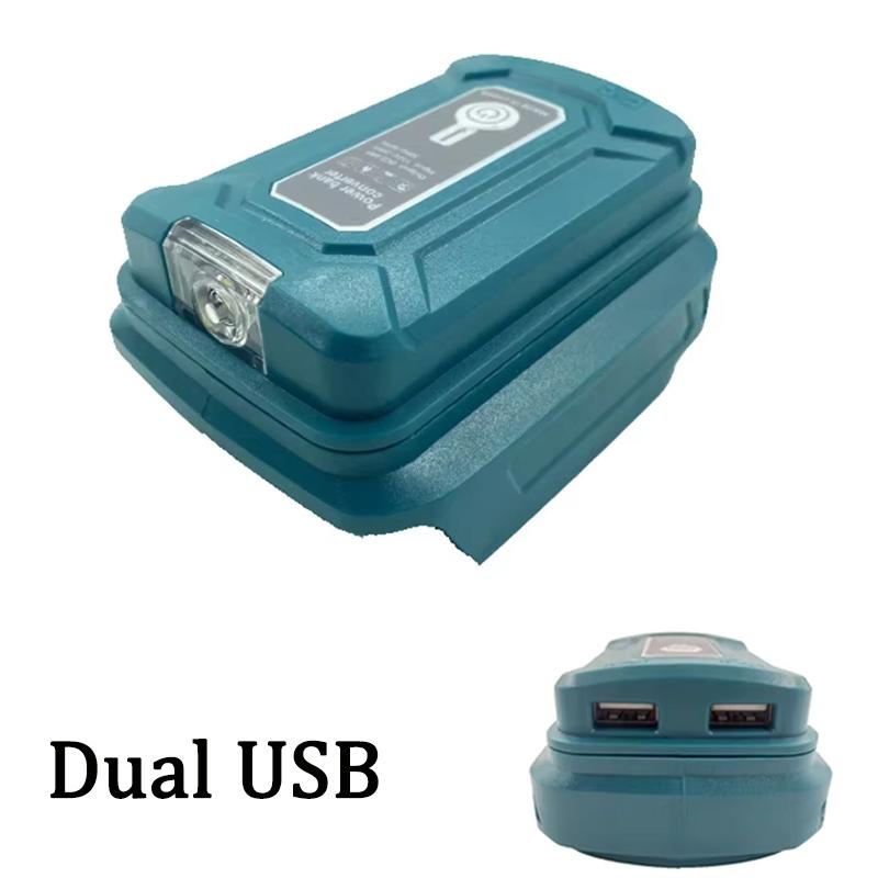Battery Adapter LED Working Light for Makita/HongSong/Lomvum 14.4V/18V Li-on Battery Portable Power Bank With Dual USB Port