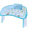 Kids Travel Tray Car Seat Activity and Play Tray Organizer for Children and Toddlers Lap Desk with Tablet Phone Holder Foldable