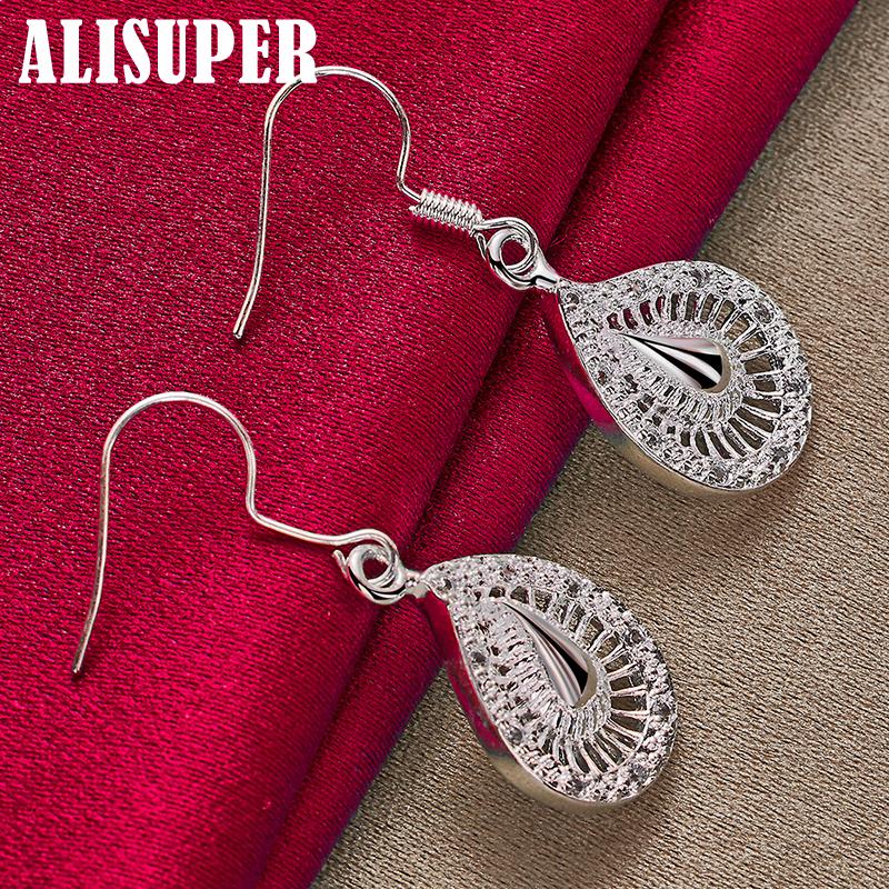 925 Sterling sølv vanndråper Drop øredobber smykker