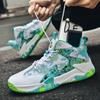 Basketball shoes Student flow casual shoes High-top color matching thick-soled men's actual sports shoes