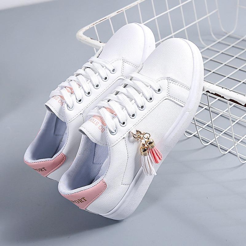 Weiße Schuhe Lässig Sport Frühling und Herbst Damenschuhe