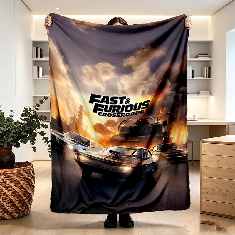 Fast & Furious Print Blanket - Soft & Comfortable, for Bedroom, Travel, Sofa, Home Decoration - Birthday Christmas Gift for Friend