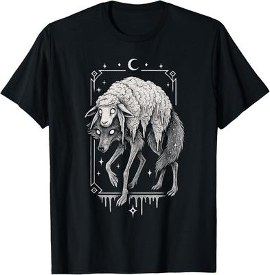 Lupo Pecora Horror Sinistro Folklore Spaventoso Goth Alt Estetica T-Shirt unisex
