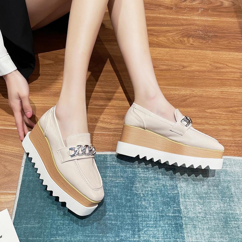 

Женская повседневная обувь Обувь «Британский маффин» Платформа 2025 Новинка Станция HZB-766-2 39 абрикосовый