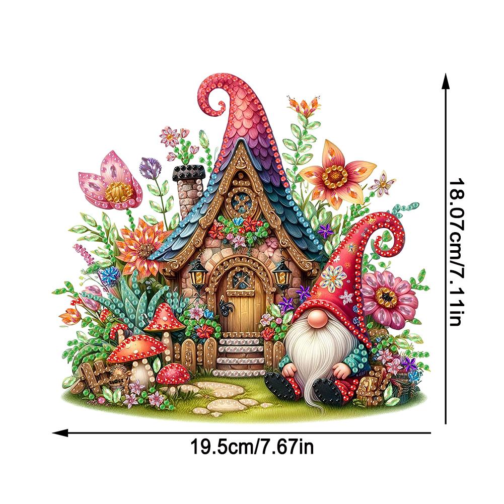 Acrylic Special Shaped Forest House Diamond Painting Desktop Ornaments Kit 5D DIY Diamond Art Tabletop Decorations for Beginner